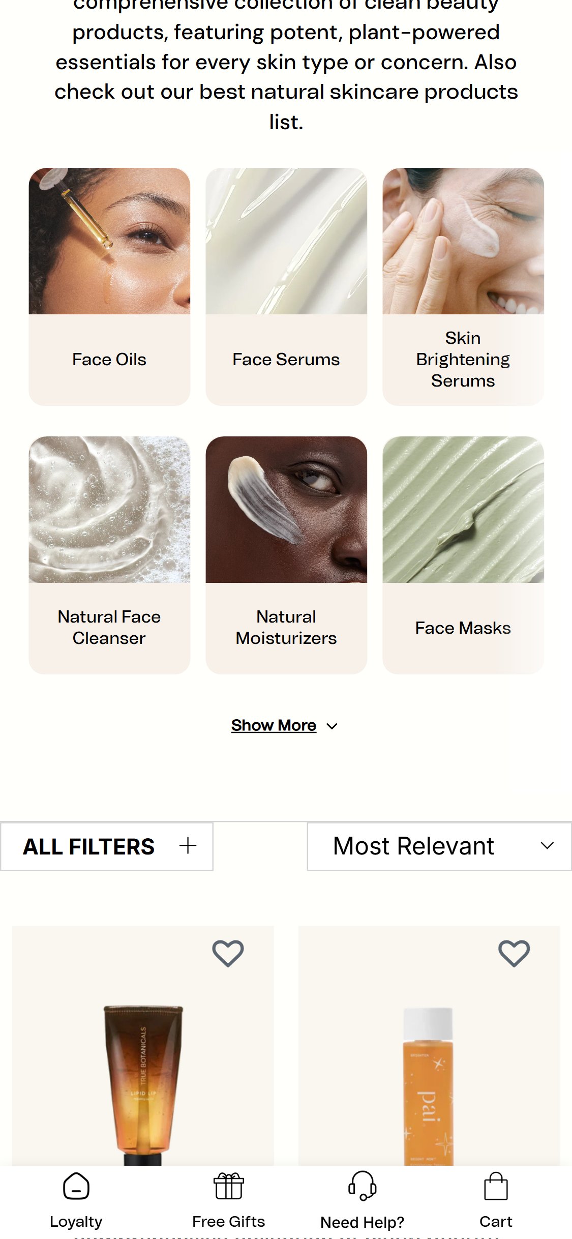 The Detox Market — Robust Filters: Product Type, Brand, Price